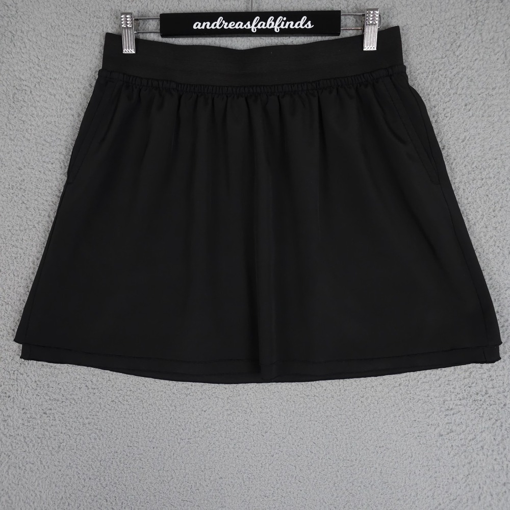 Ann Taylor LOFT Skirt Womens 6 Black Pull On Lined Tiered Lightweight Office
